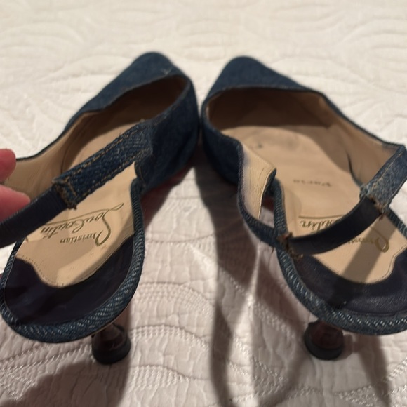 Rare Denim Slingback Kitten Heel Louboutins, size 40 - Picture 5 of 7